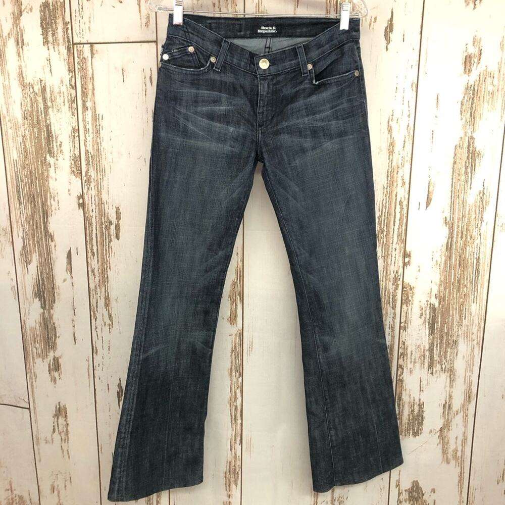 Rock & Republic, Boot Cut Dark Wash Jeans, 28. In excellent condition!